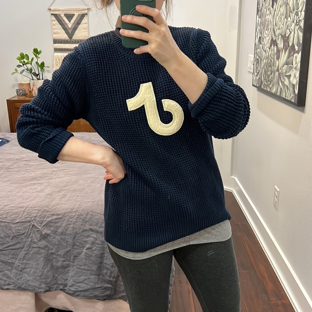 Brand New TikTok Logo LL Bean “College” Sweater - Size Small Unisex